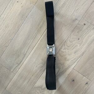Buckle-Down Black Belt with Silver Buckle